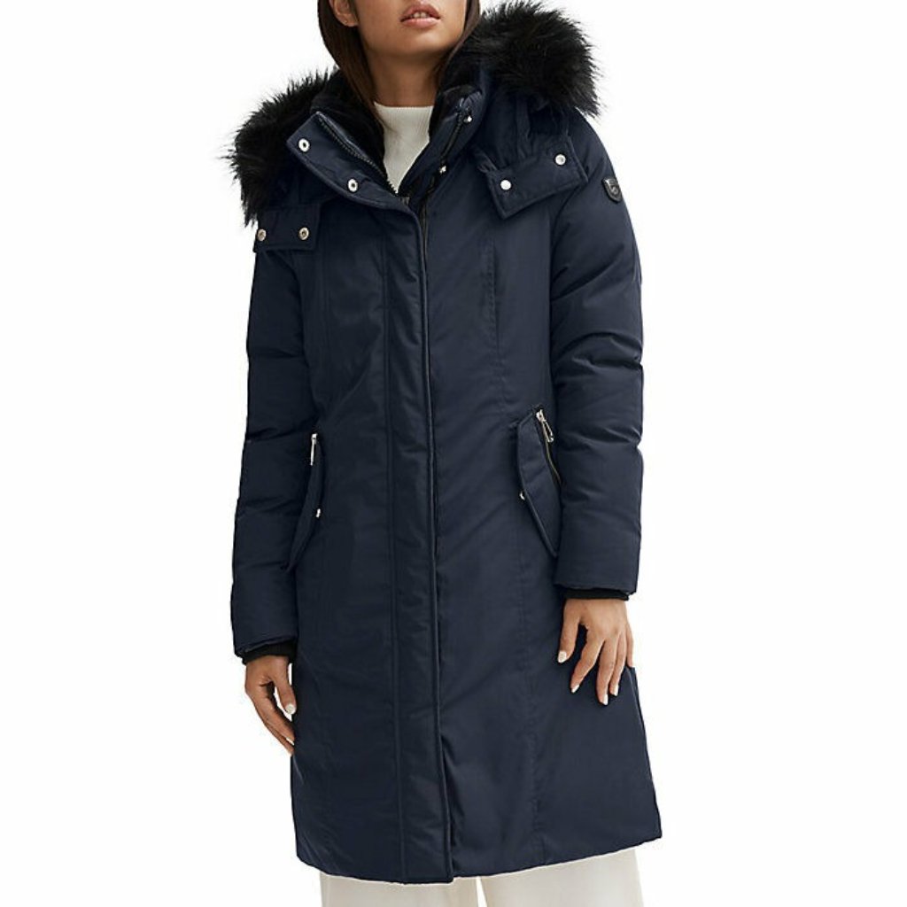 Noize Of Canada Vegan Parka Kristel Winter Recycled Puffer Navy Womens Xs